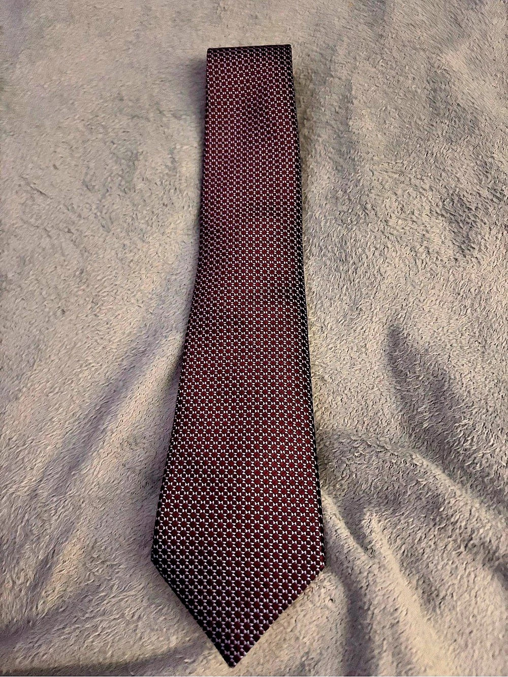 Ermenegildo Zegna Geometric Silk Tie in red & Blue